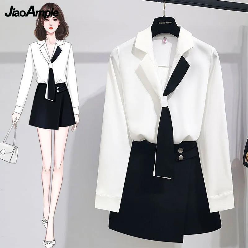 Winter Clothing Korea - 2025 Girl White Shirt Top Midi