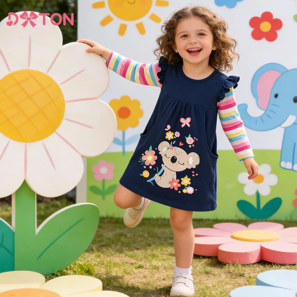 Winter Clothing Toddler Girl - DXTON Long Sleeve Girls Dresses Bear