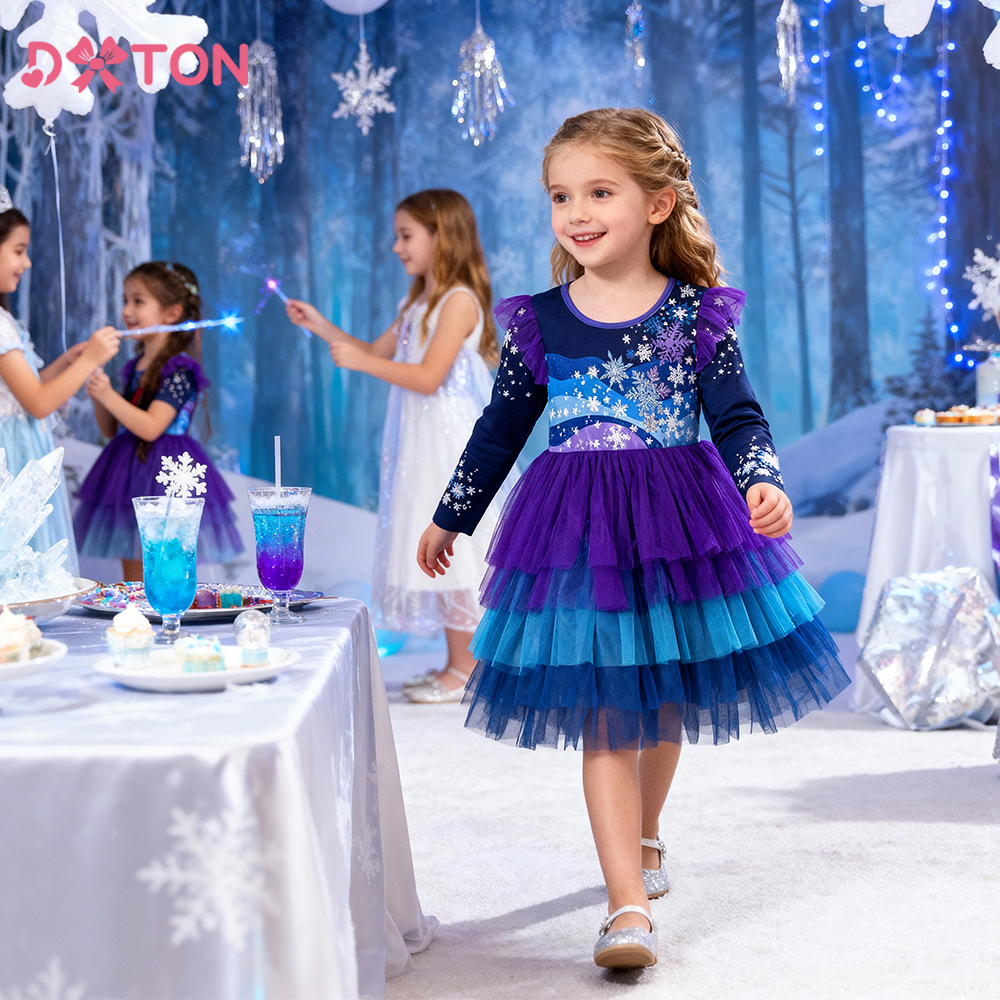 Winter Clothing Toddler Girl - DXTON Kids Girls Princess Dress Snowflakes