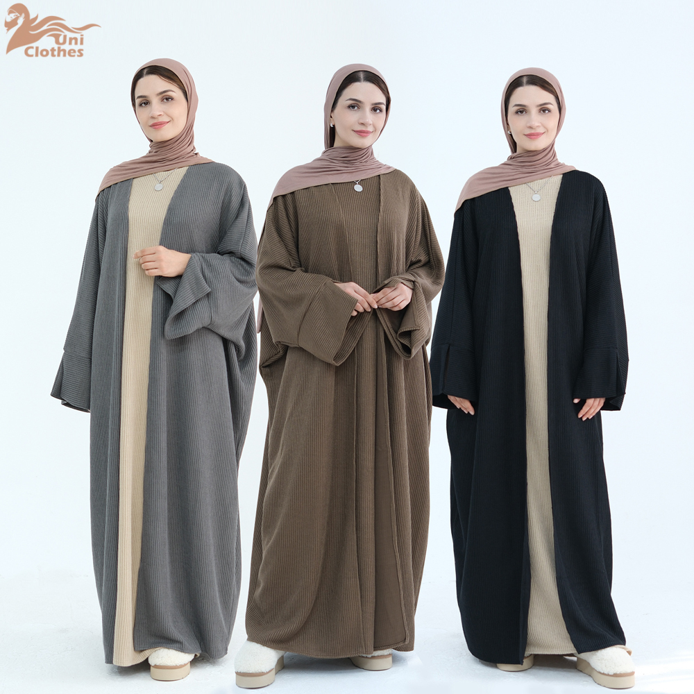 Winter Clothing Dubai - Abaya Thick Knitted Winter Fall Cardigan