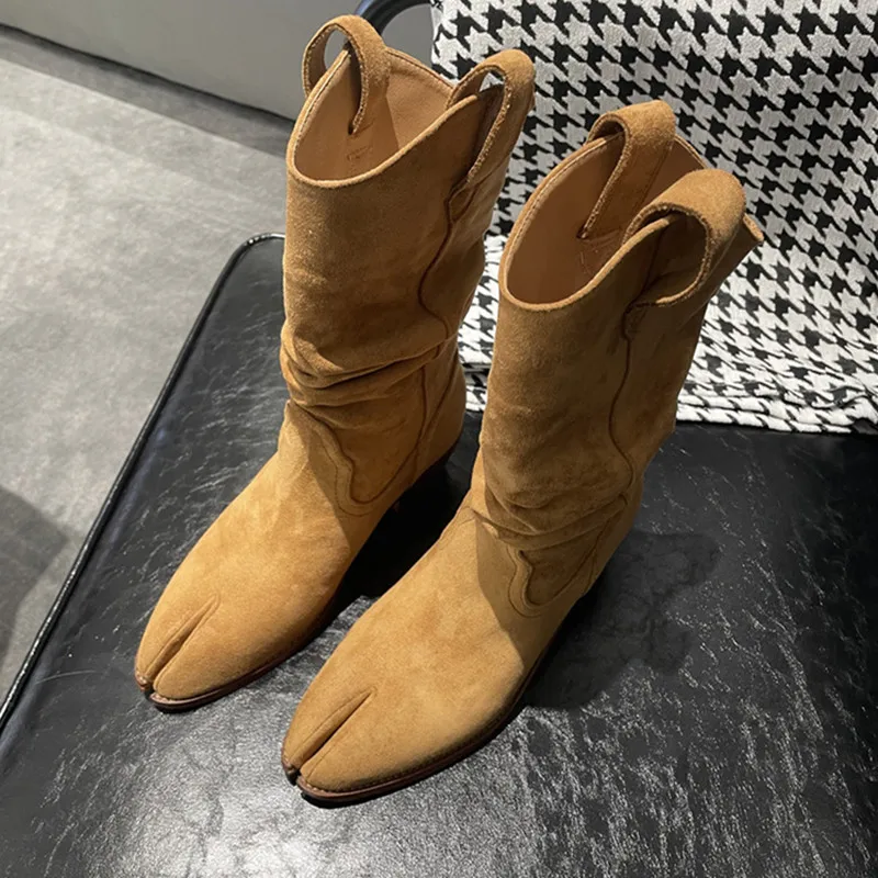 Winter Clothing Korea - Fashion Vintage Boots Split Toes Korean
