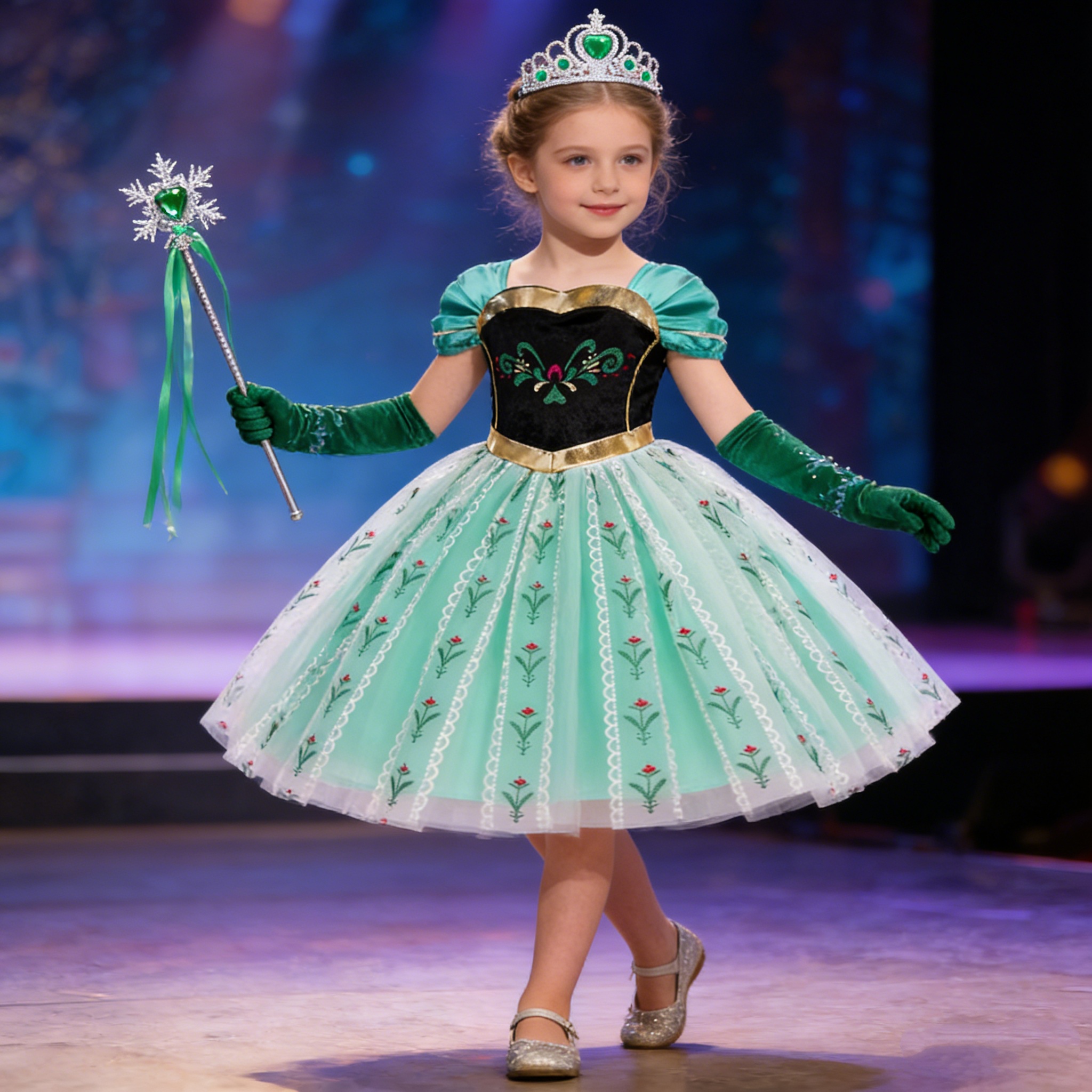 Winter Clothing Kids - Full Printing Kids Cosplay Anna Princess