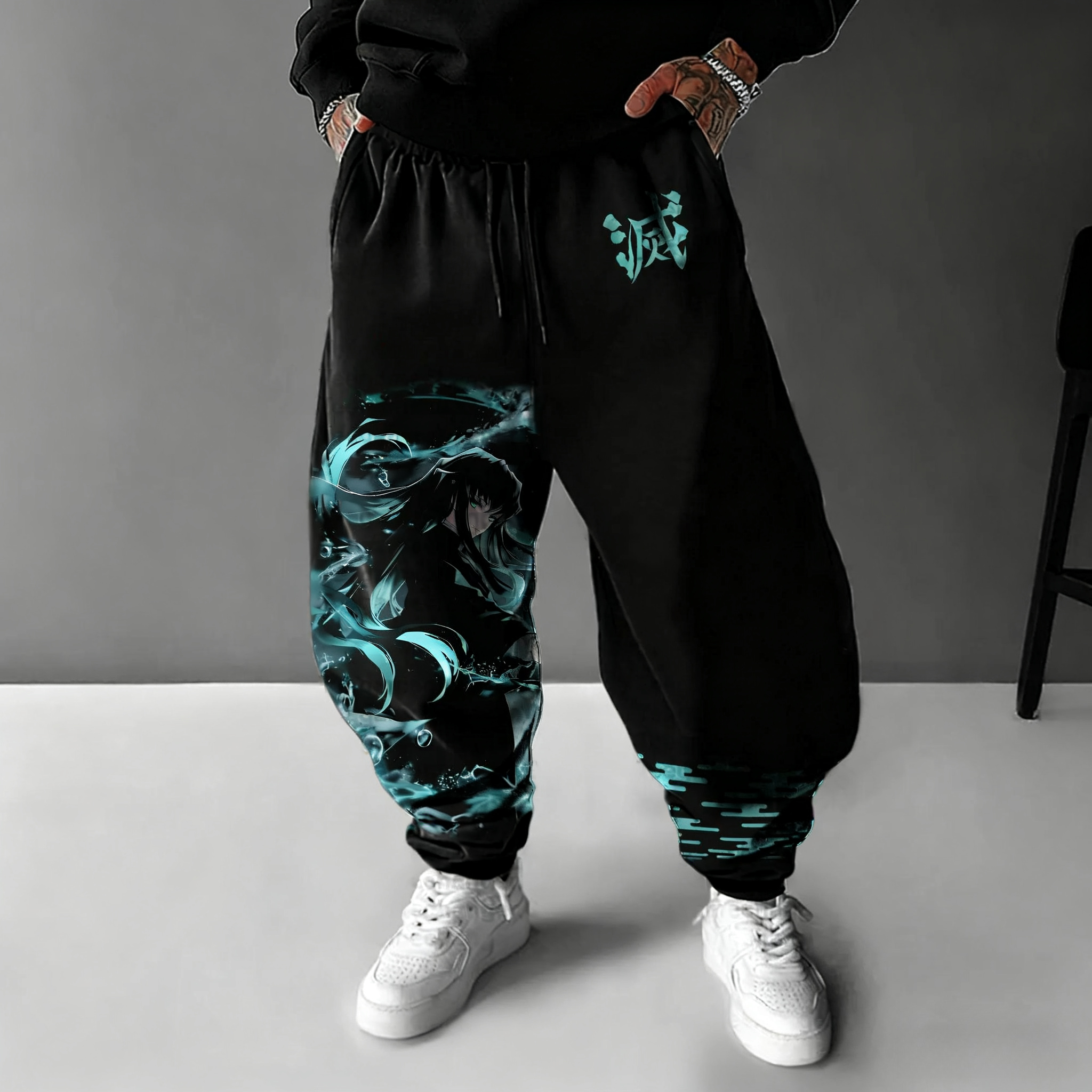 Winter Clothing Trends - Demon Slayer Anime Printed Sweatpants 2025