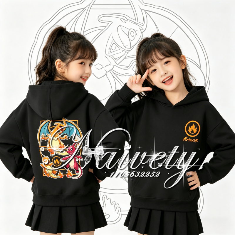 Winter Clothing Kids - 2026 Autumn Winter Pokemon Hoodie Charizard