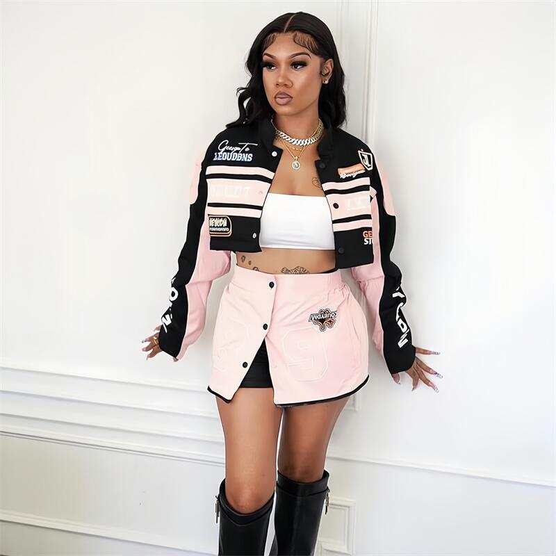 HLJ Letter Print Two Piece Out - Winter Clothing Women Sale reseña y precio