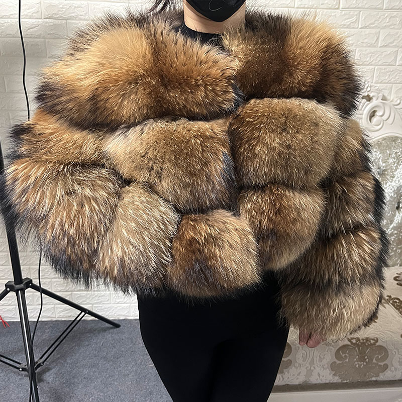 Plus Size Tops Brown Fur Maoma - Warm Winter Clothing reseña y precio