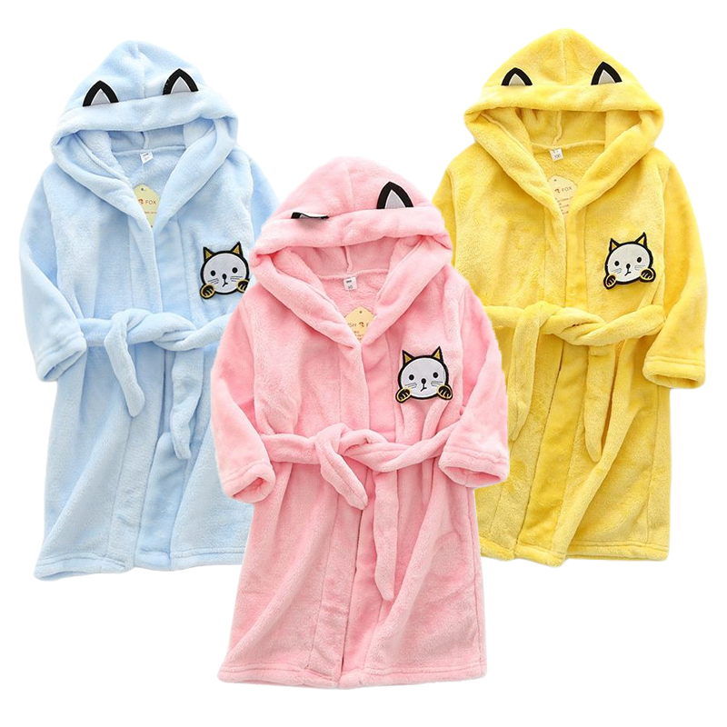Kids Cartoon Cat Robes New Win - Winter Clothing Baby Boy reseña y precio