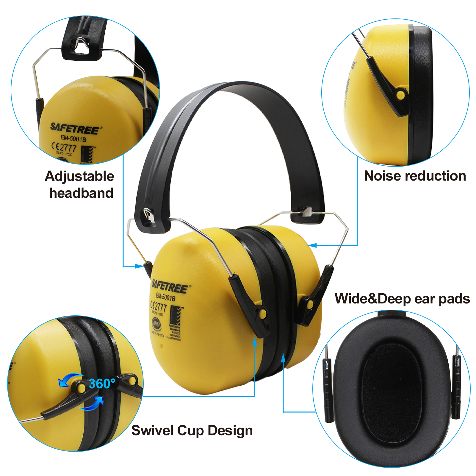 Safetree CE En 352-1: 2002 Fol - Ear Muff Foldable reseña y precio