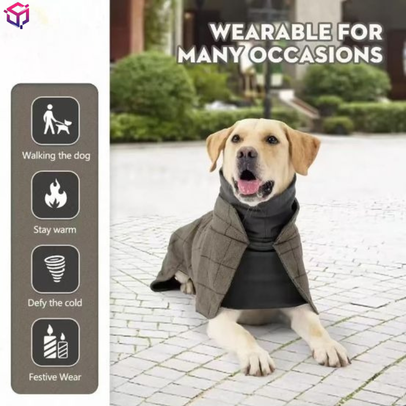 Warm Dog Coat English Plaid Do - Winter Clothing Types reseña y precio