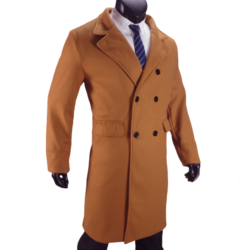 Men Long Double-breasted Coat  - Winter Clothing Types reseña y precio