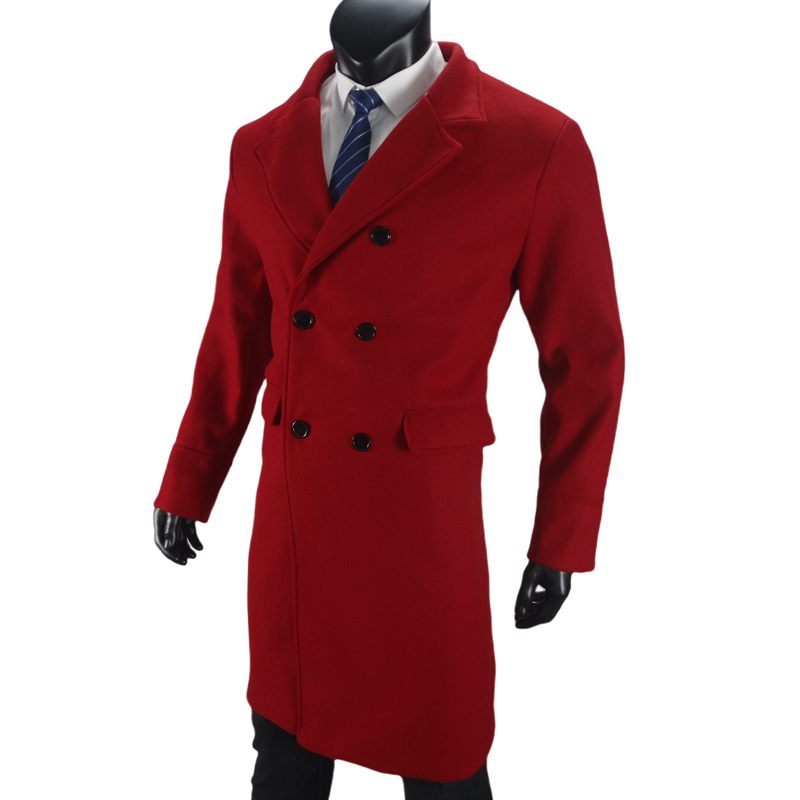 Men Long Double-breasted Coat  - Winter Clothing Types reseña y precio