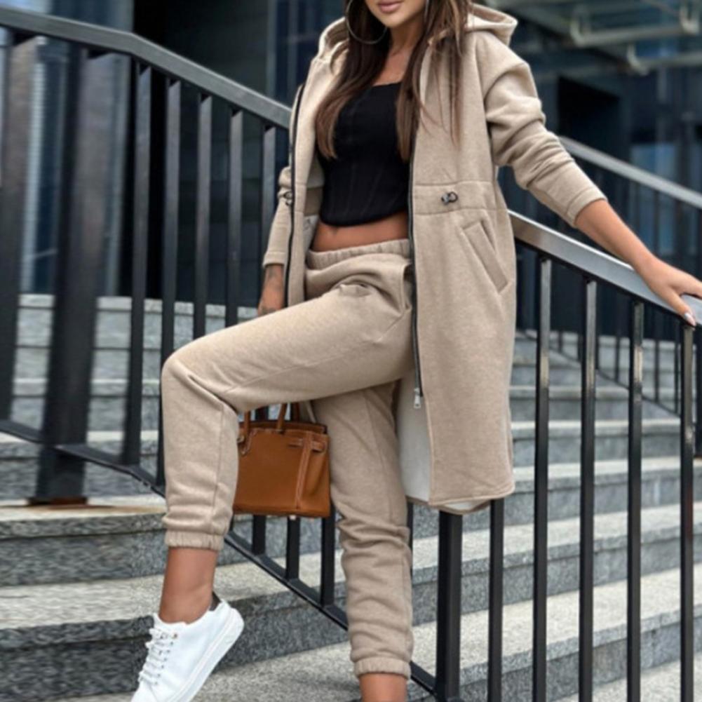 Pants Set Women Tracksuit Zipp - Winter Clothing Women Sale reseña y precio
