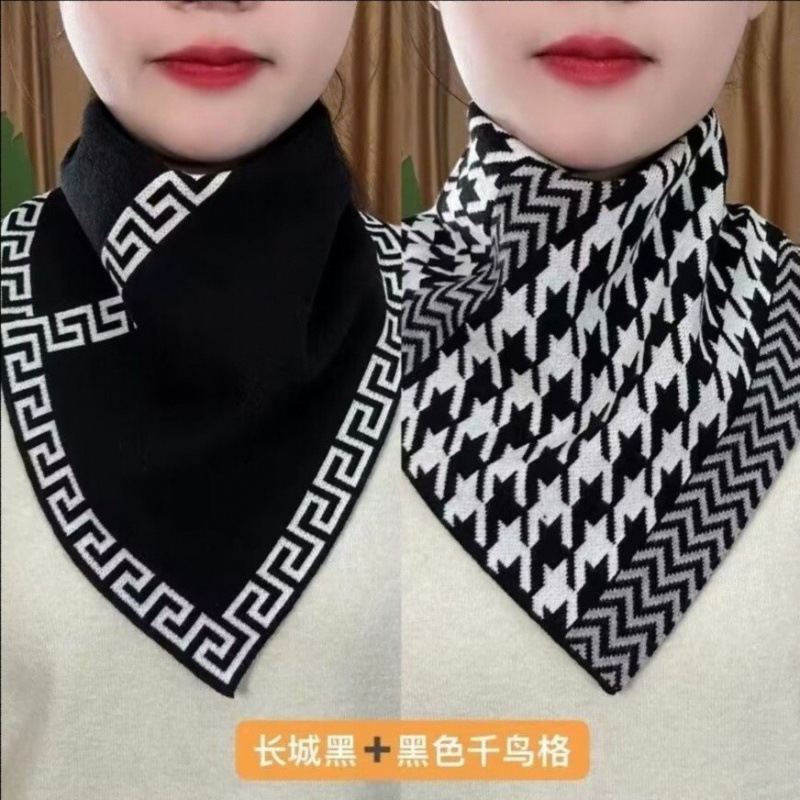 Winter New Triangle Neck Thick - Winter Clothing Korea reseña y precio