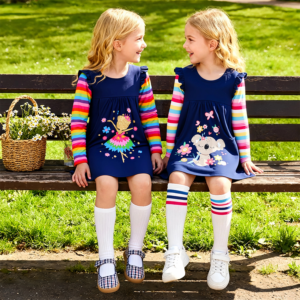 DXTON Long Sleeve Girls Dresse - Winter Clothing Toddler Girl reseña y precio