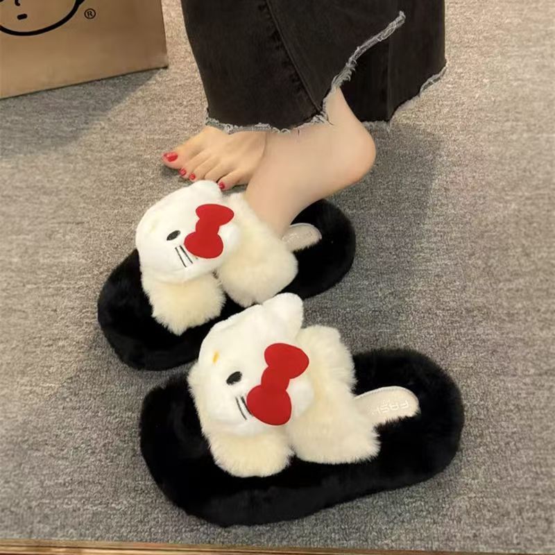 Sanrio Female Plush Slippers A - Winter Clothing Anime reseña y precio