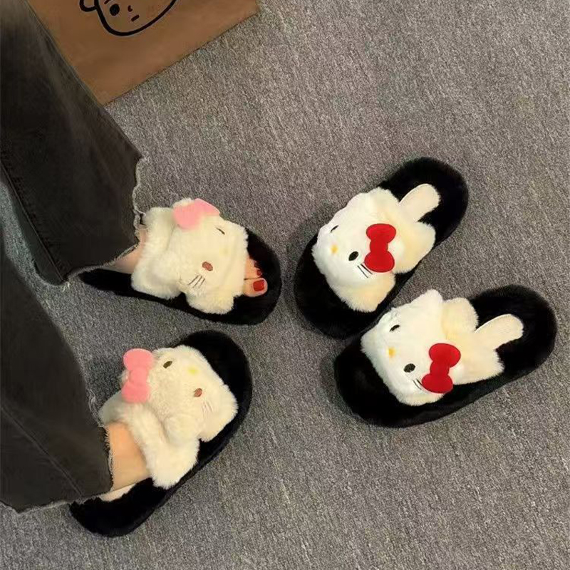 Sanrio Female Plush Slippers A - Winter Clothing Anime reseña y precio