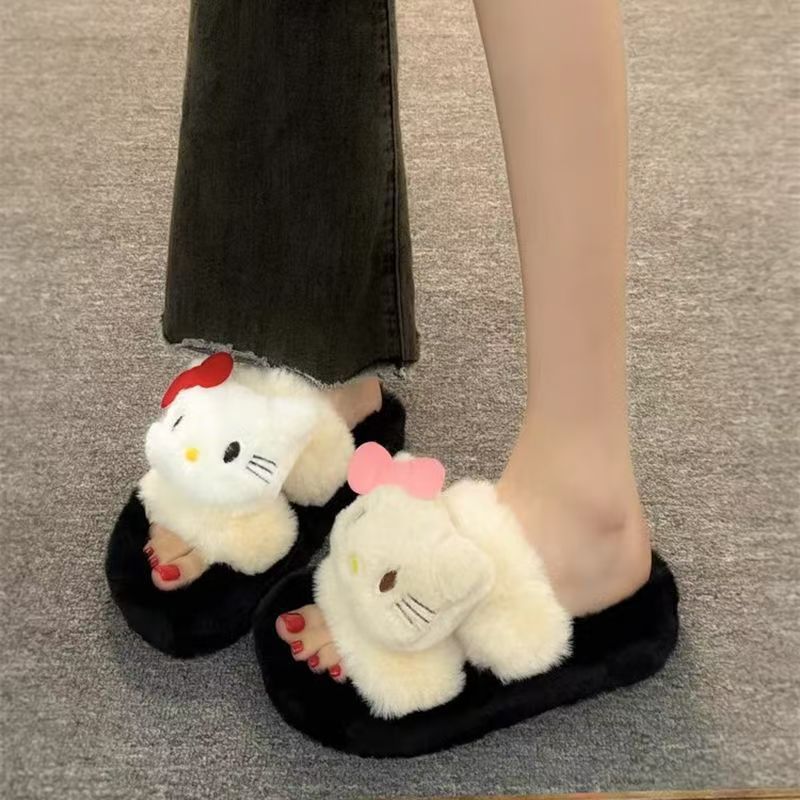 Sanrio Female Plush Slippers A - Winter Clothing Anime reseña y precio
