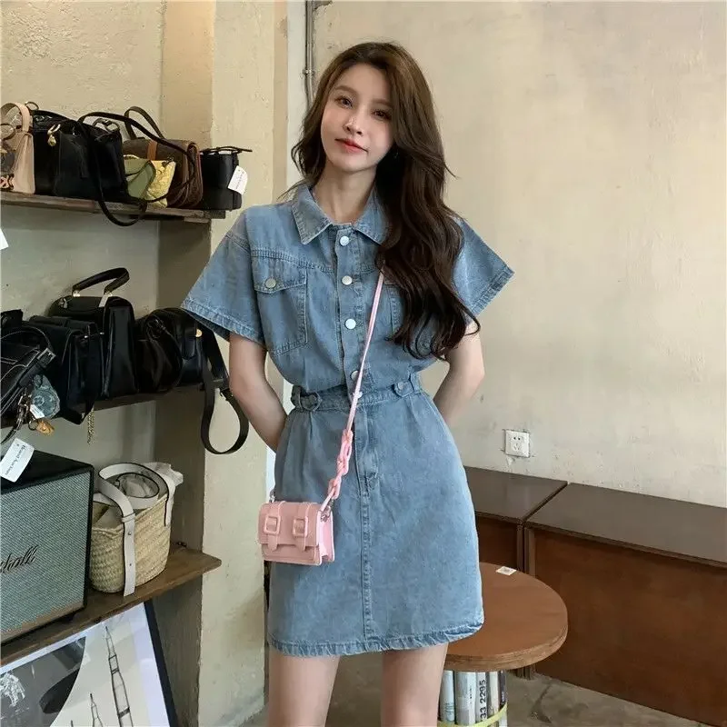 New Sweet Women Denim Short Dr - Winter Clothing Korea reseña y precio