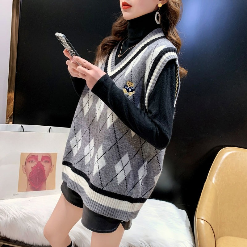 Red Knit Vests for Women Sleev - Winter Clothing Trends reseña y precio