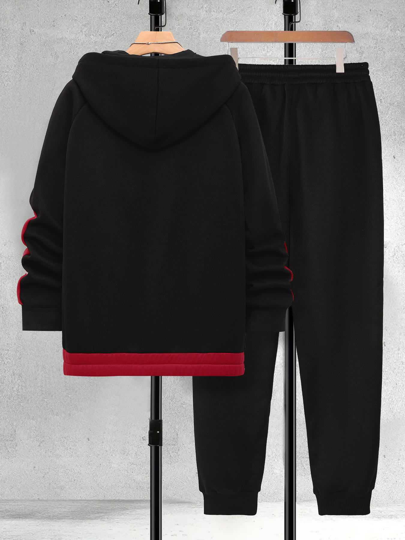 Men's Plus Size Black & Red Co - Winter Clothing Men reseña y precio