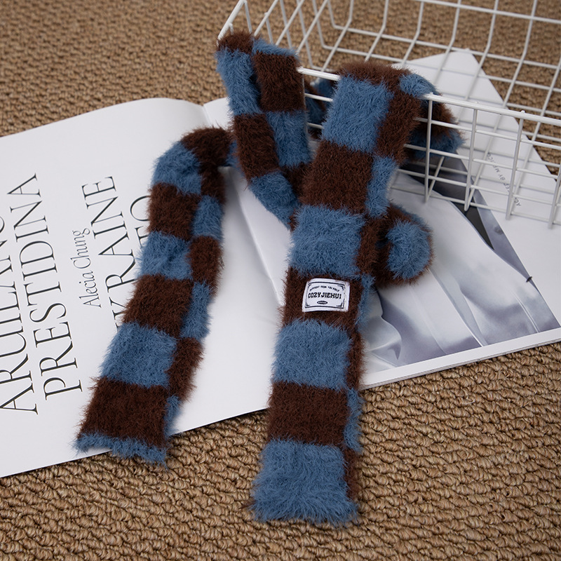 Y2k Striped Plush Narrow Long  - Winter Clothing Clearance Sale reseña y precio