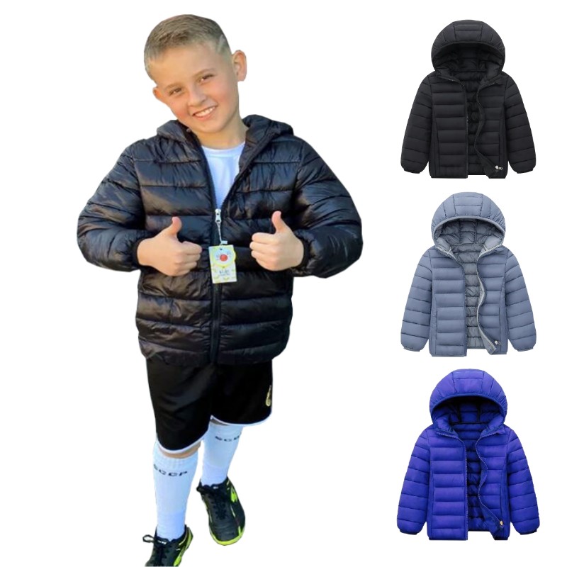 Hooded Lightweight Down Jacket - Winter Clothing Kids reseña y precio