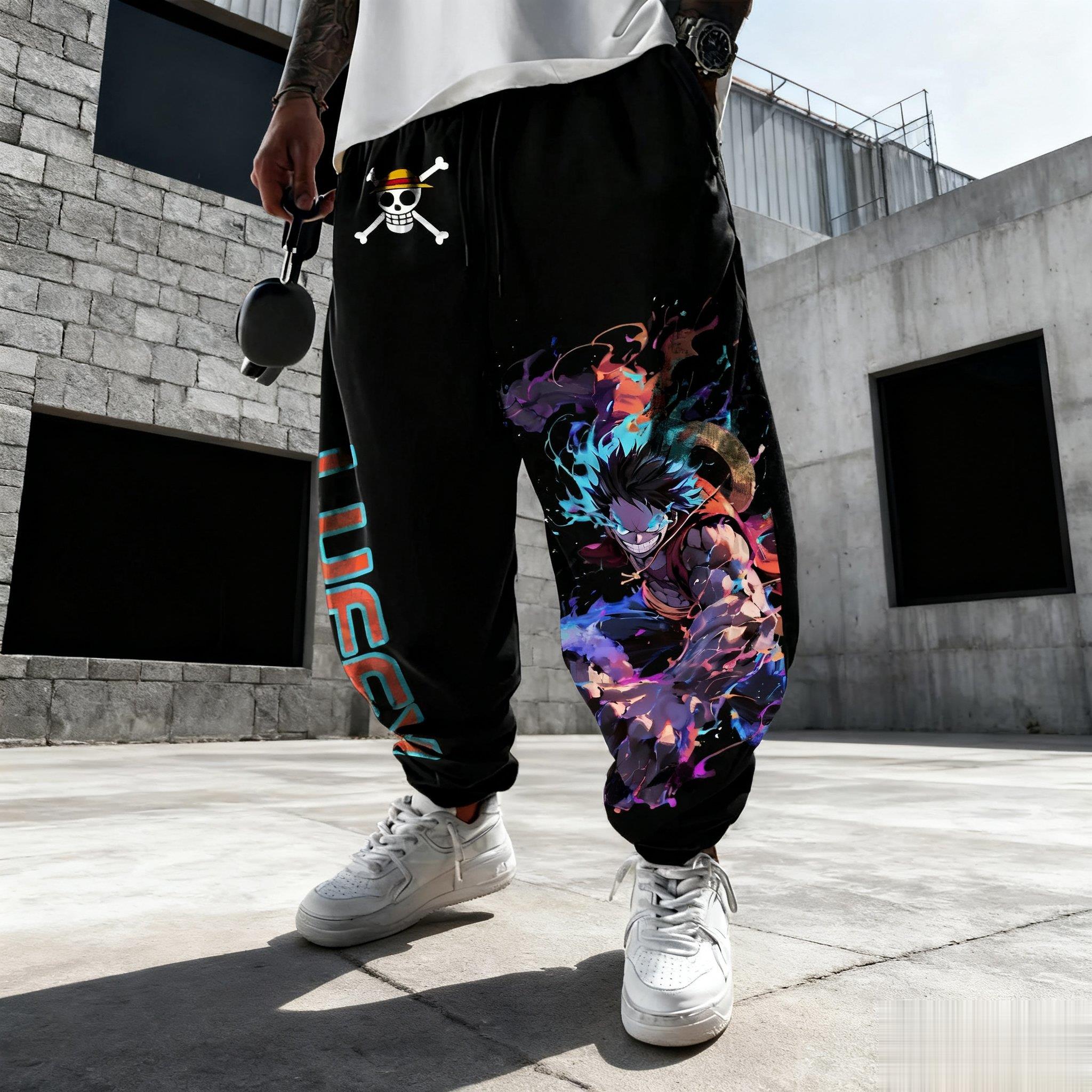 One Piece Luffy Mens Sweatpant - Winter Clothing Anime reseña y precio
