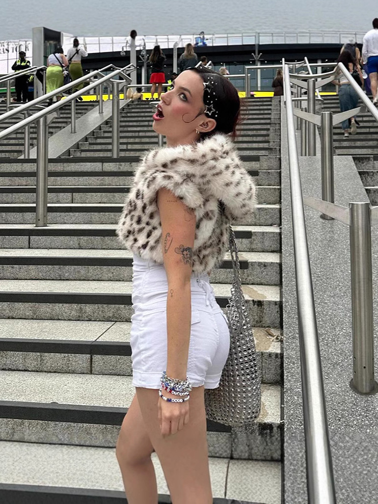 Y2K Sexy Leopard Print Hooded  - Winter Clothing Trends reseña y precio