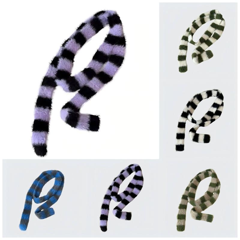 Autumn and Winter Striped Faux - Winter Clothing Korea reseña y precio