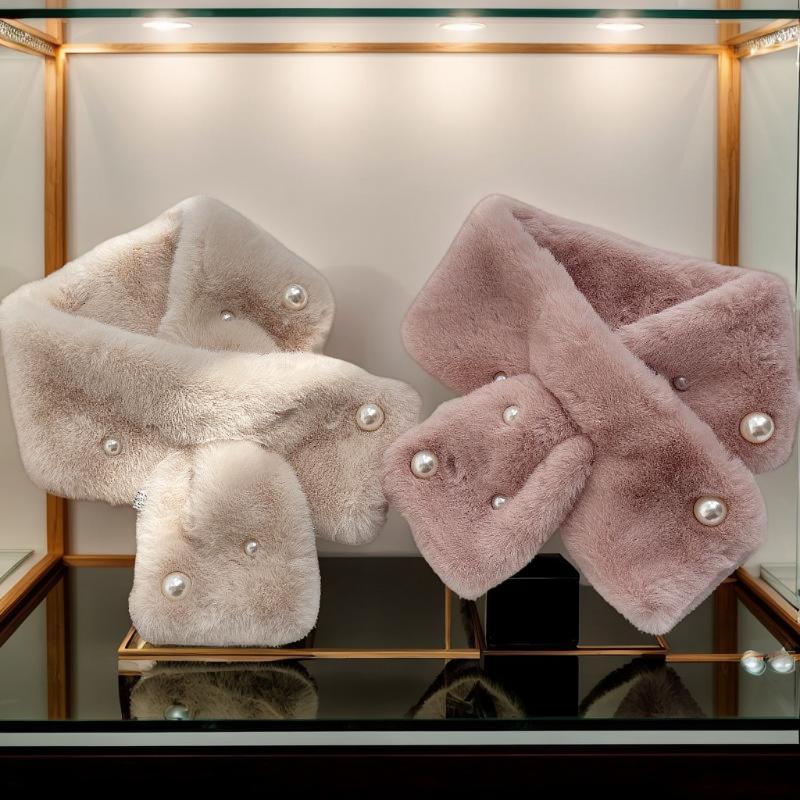 Women Fluffy Rabbit Fur Cross  - Winter Clothing Korea reseña y precio