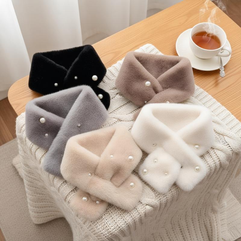 Women Fluffy Rabbit Fur Cross  - Winter Clothing Korea reseña y precio