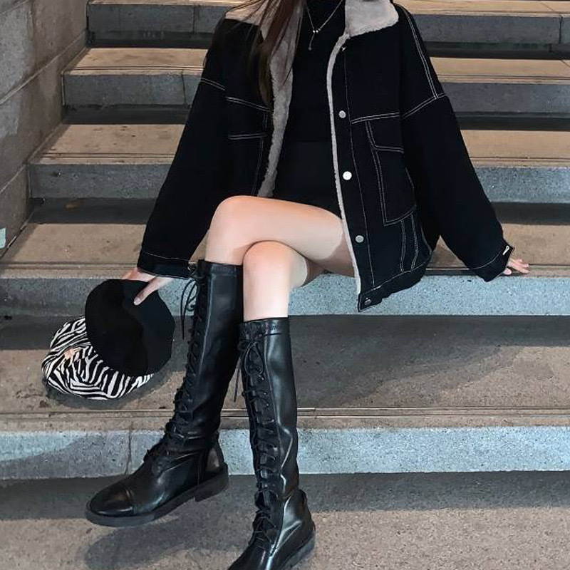 Women Denim Coat Thick Lapel S - Winter Clothing Women Sale reseña y precio