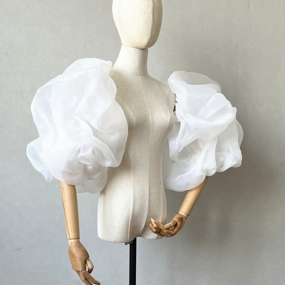 Stylish Puffy Bridal Sleeves O - Winter Clothing Clearance Sale reseña y precio
