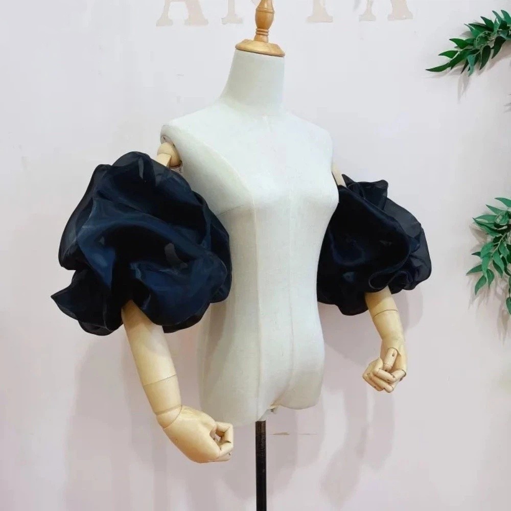 Stylish Puffy Bridal Sleeves O - Winter Clothing Clearance Sale reseña y precio
