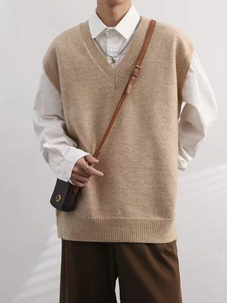 Vest Waistcoat Beige V Neck Kn - Winter Clothing Trends reseña y precio
