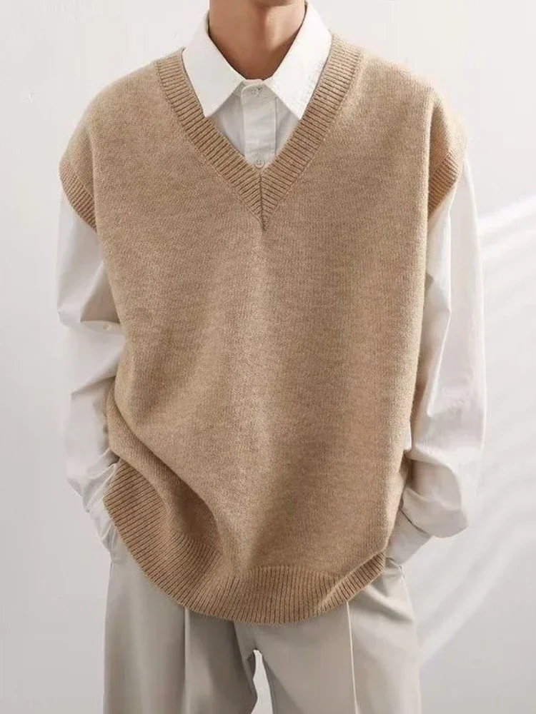 Vest Waistcoat Beige V Neck Kn - Winter Clothing Trends reseña y precio
