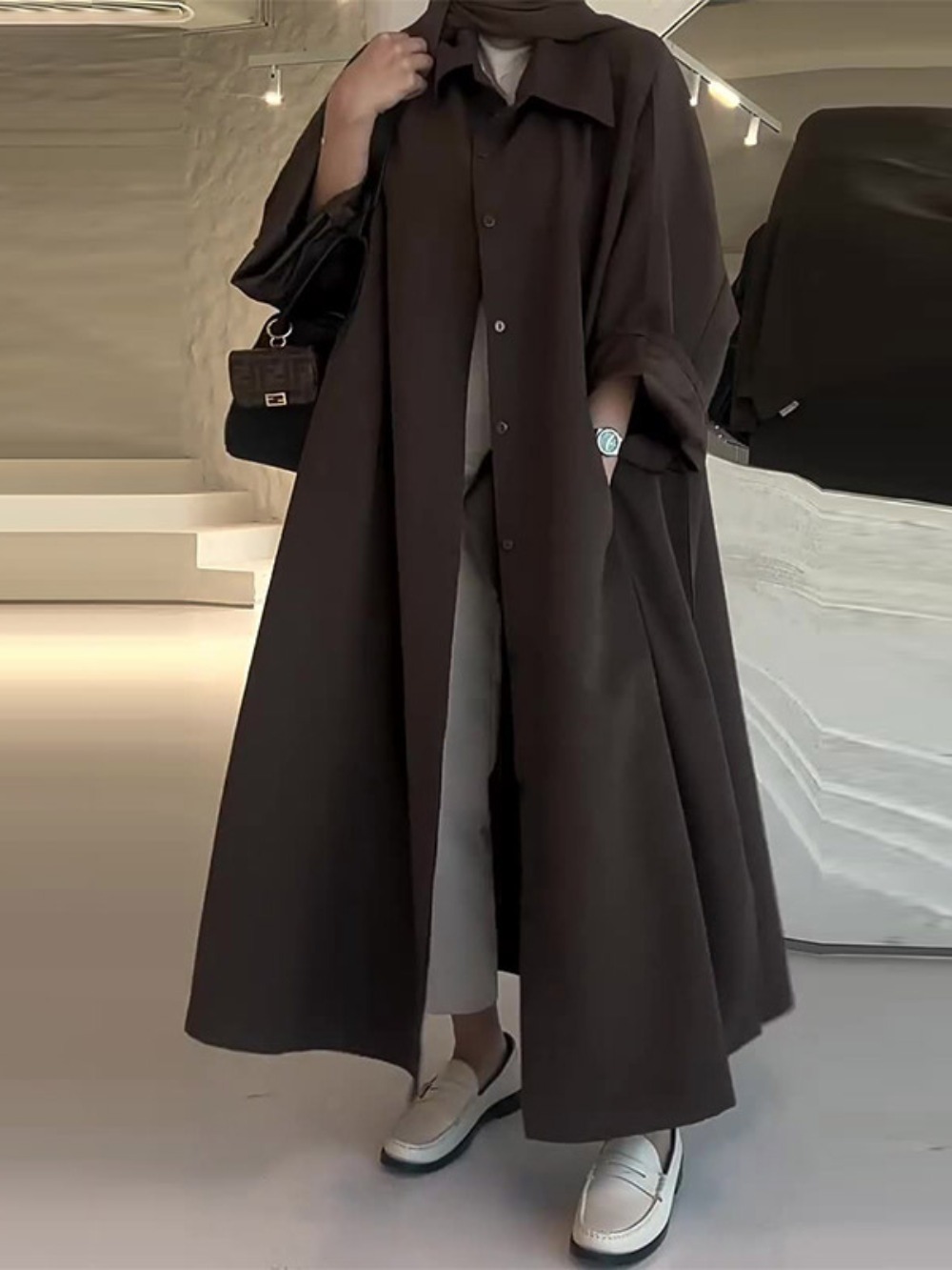 Eid Muslim Women Abaya Trench  - Winter Clothing Women Sale reseña y precio