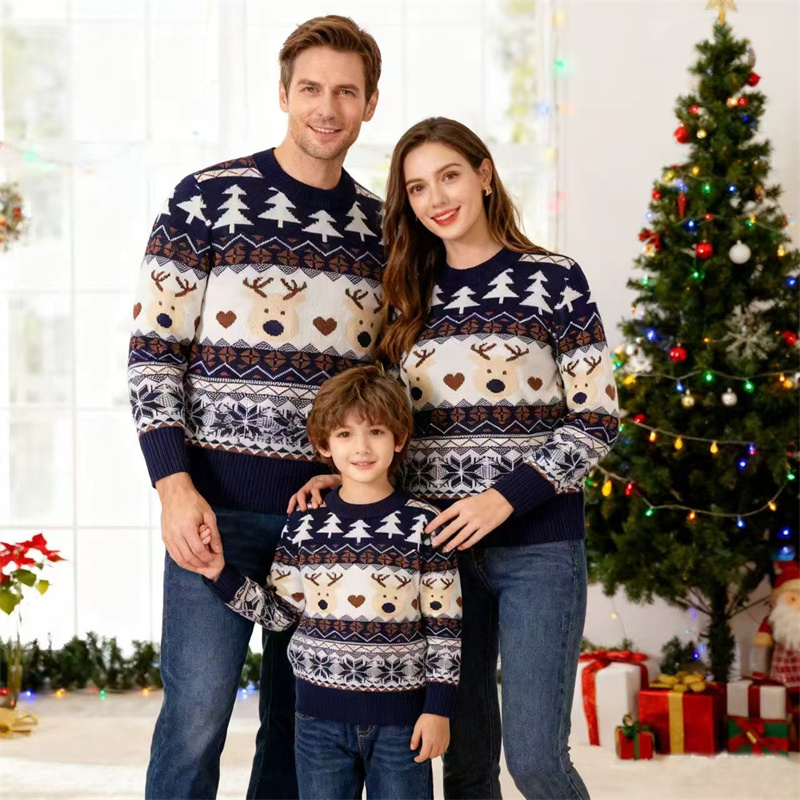 Christmas Family Sweaters Pare - Winter Clothing Kids reseña y precio