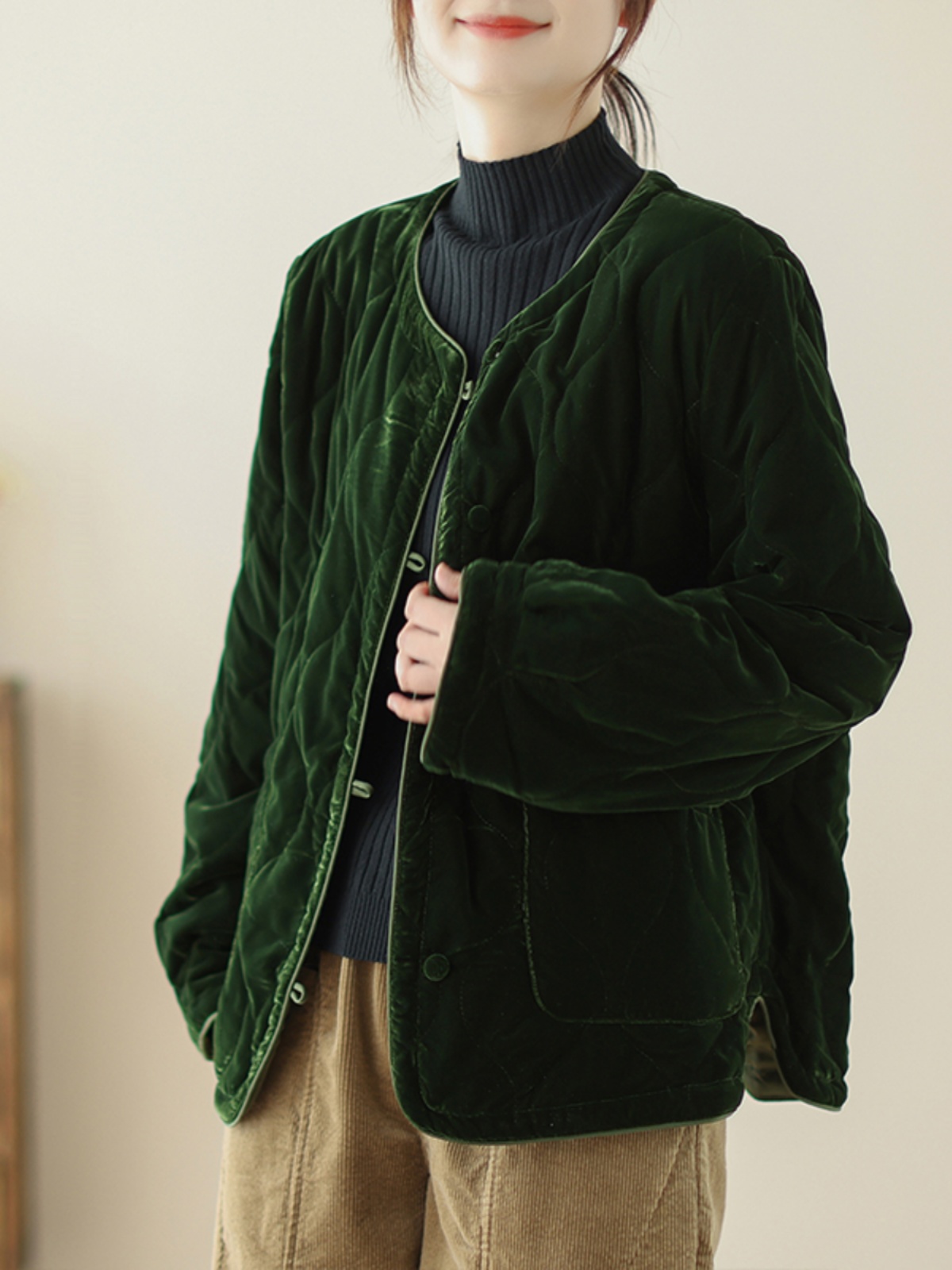 Retro Casual Cotton Jacket rou - Winter Clothing Types reseña y precio