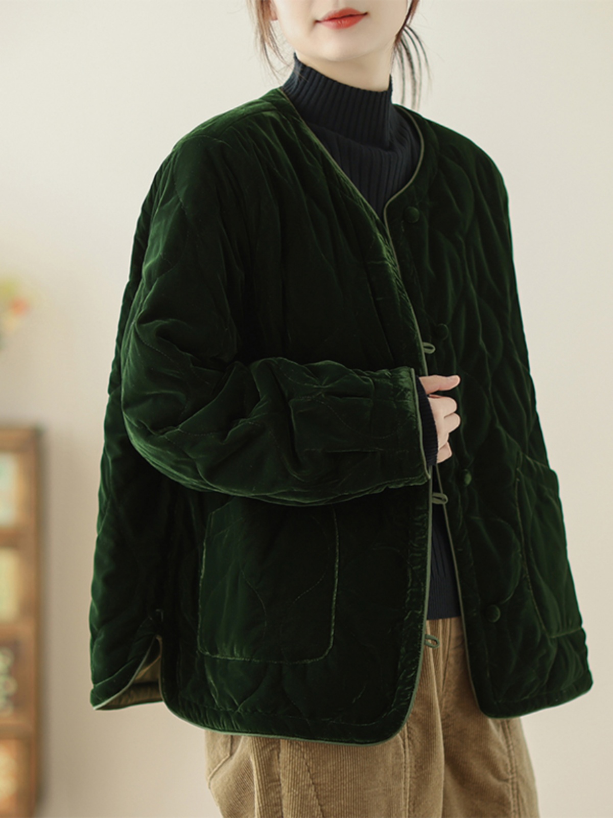 Retro Casual Cotton Jacket rou - Winter Clothing Types reseña y precio