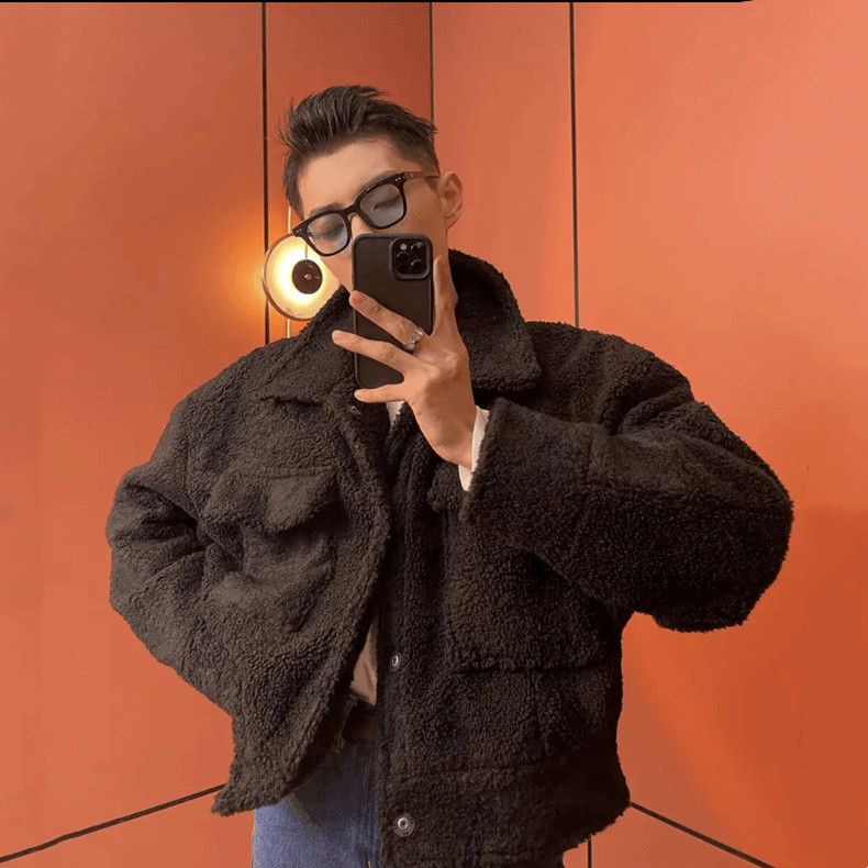 2024 New Men's Lamb Plush Jack - Winter Clothing Trends reseña y precio