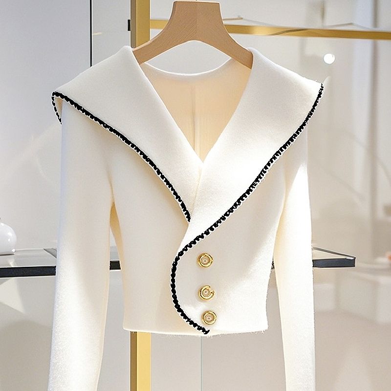 Luxury High-end White Knitted  - Winter Clothing Trends reseña y precio