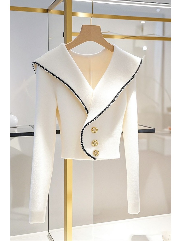 Luxury High-end White Knitted  - Winter Clothing Trends reseña y precio