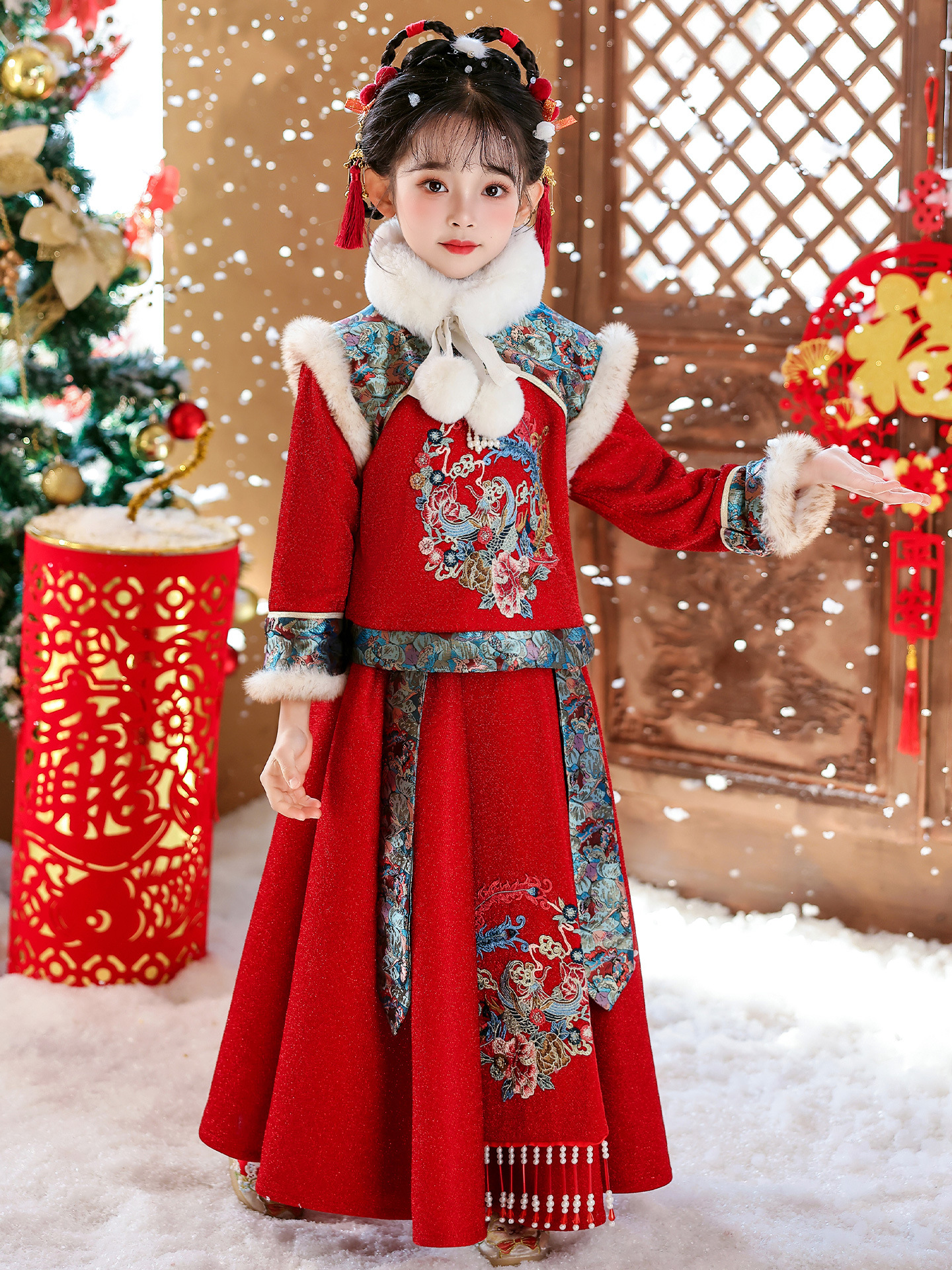 Girls Winter New Thick Qipao H - Winter Clothing Kids reseña y precio