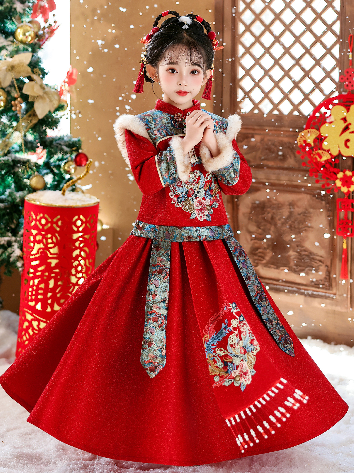 Girls Winter New Thick Qipao H - Winter Clothing Kids reseña y precio