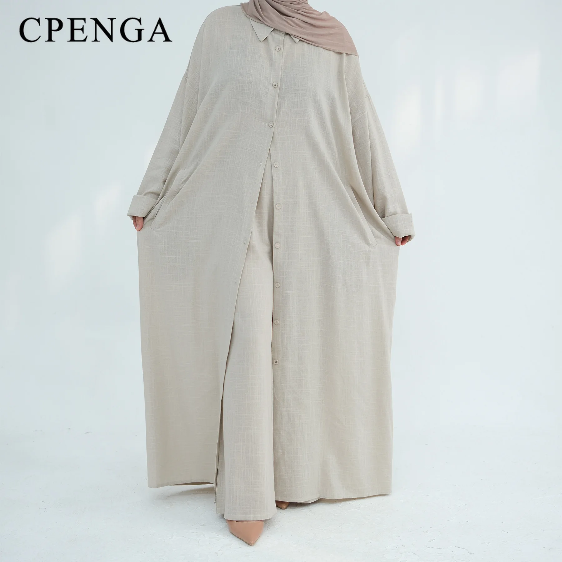 Ramadan Two Piece Linen Muslim - Winter Clothing Dubai reseña y precio