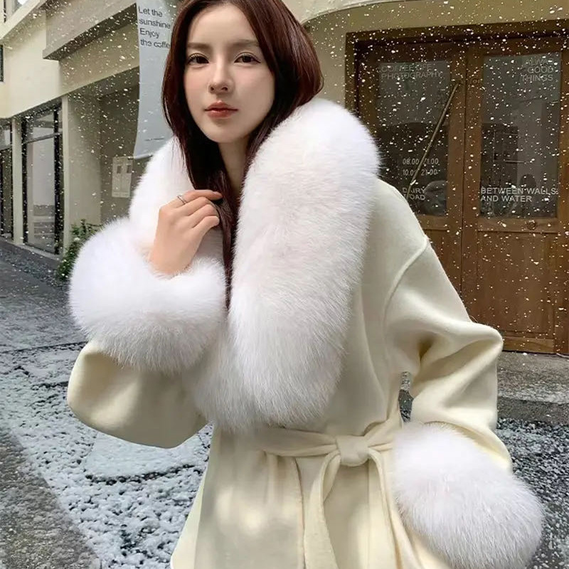 2025 Real Fox Fur Collar Winte - Winter Clothing Women Sale reseña y precio