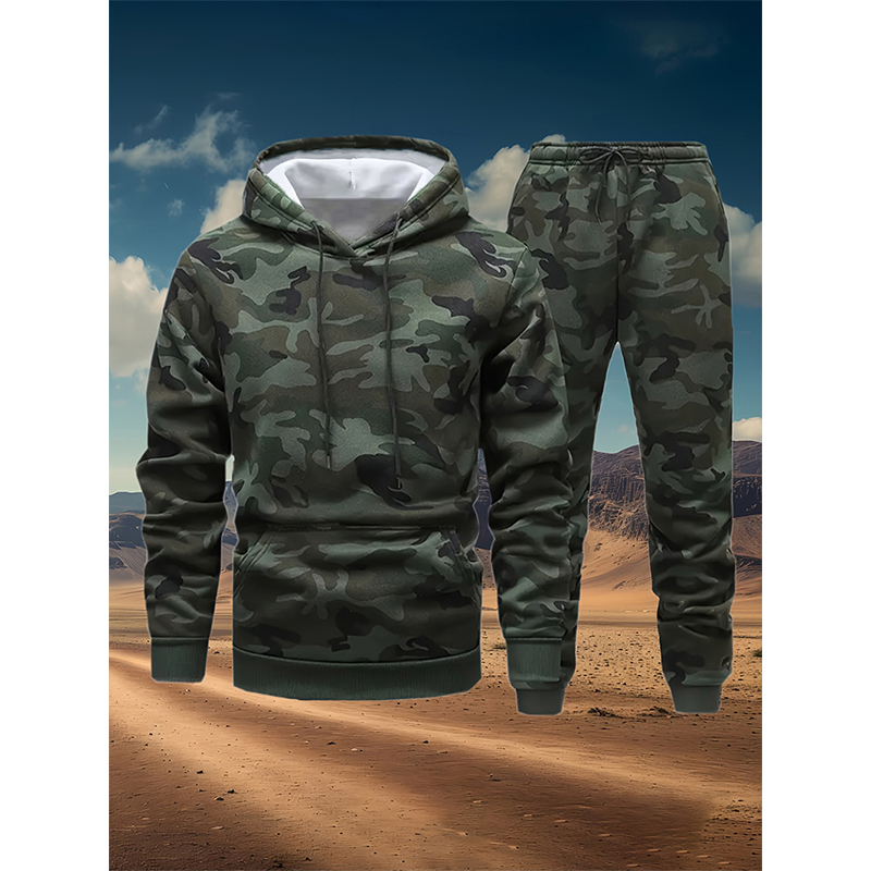 Autumn Camouflage 3D Print Hoo - Winter Clothing Men reseña y precio