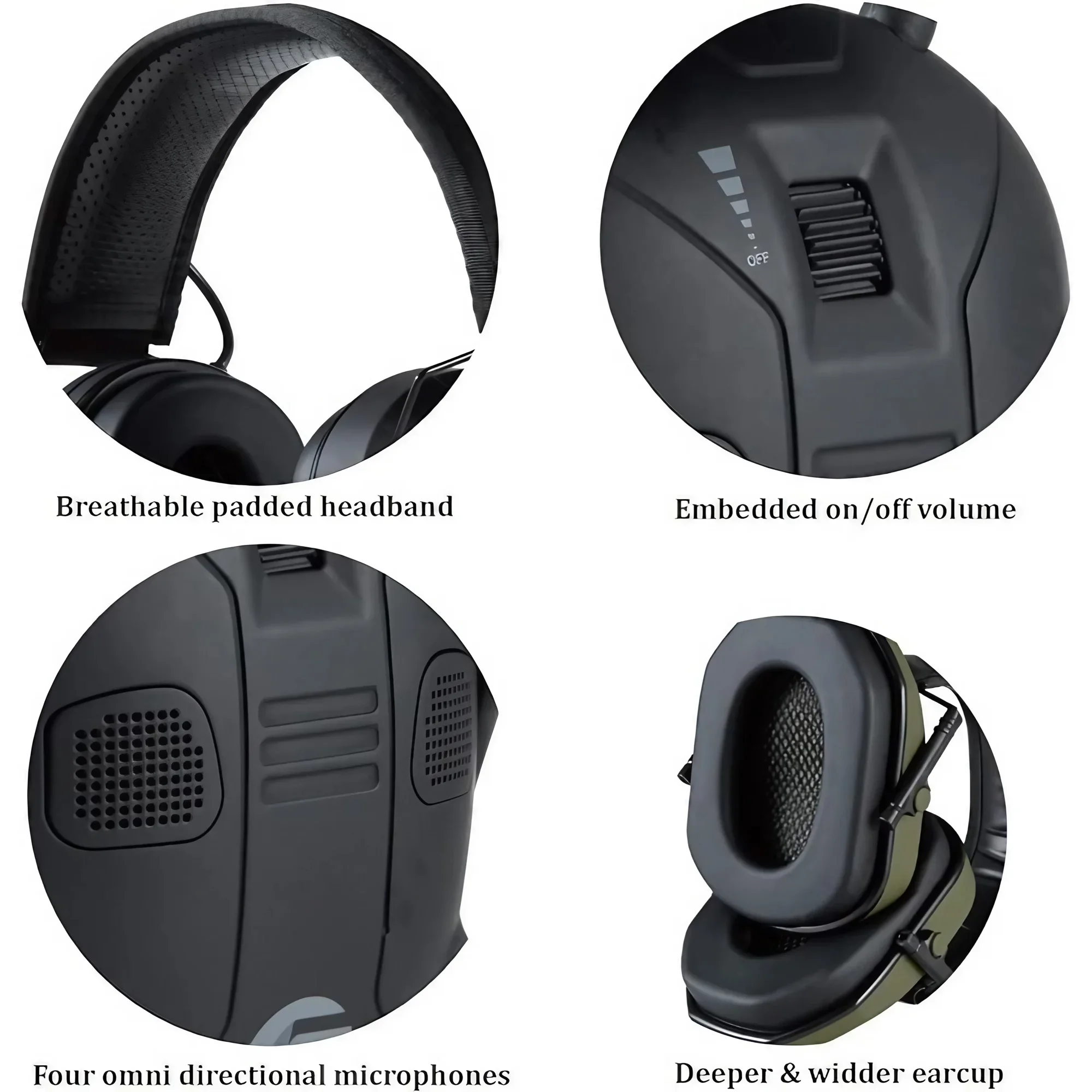 Foldable Tactical Hearing Prot - Ear Muff Foldable reseña y precio