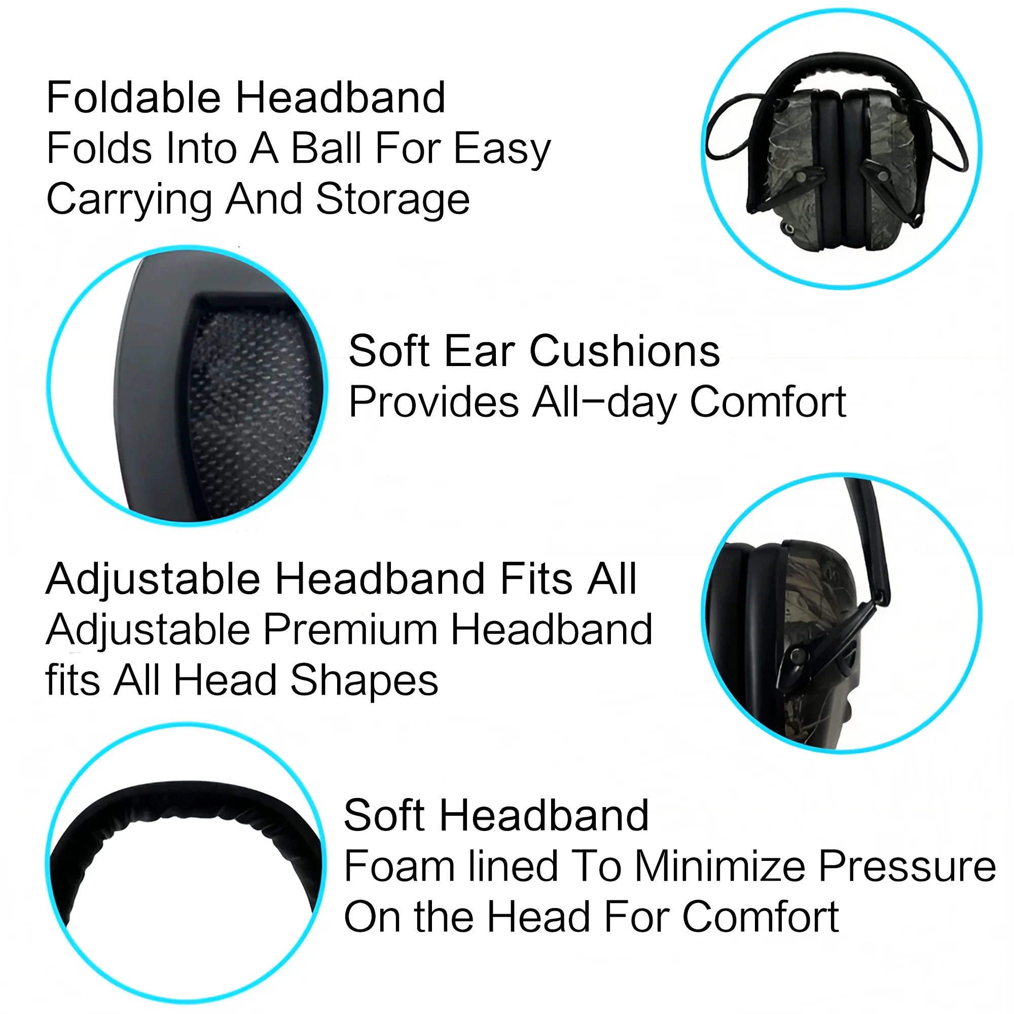 Outdoor Tactical Electronic Sh - Ear Muff Foldable reseña y precio